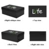 Lyfe Custom Women's White/Black/White Rubber High Top Canvas Shoes (White Laces) - Image 14