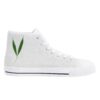 Lyfe Custom Women's White/Black/White Rubber High Top Canvas Shoes (White Laces) - Image 3