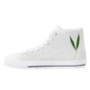 Lyfe Custom Women's White/Black/White Rubber High Top Canvas Shoes (White Laces) - Image 4