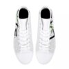 Lyfe Custom Women's White/Black/White Rubber High Top Canvas Shoes (White Laces) - Image 6