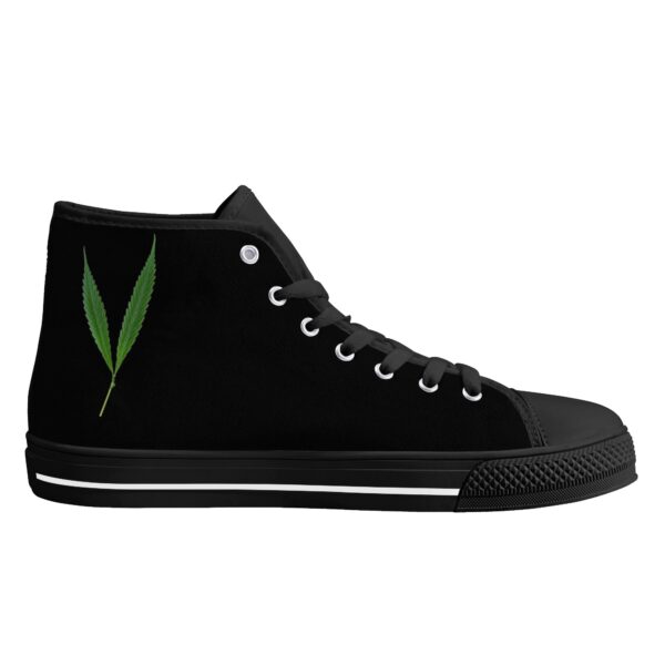 Lyfe Custom Men's Black/Orange/Black Rubber High Top Canvas Shoes - Image 3