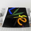 Lyfe Black/Rainbow Flannel Breathable Blanket - Image 2