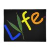 Lyfe Black/Rainbow Flannel Breathable Blanket - Image 3