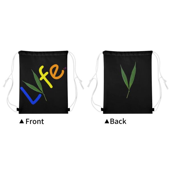 Lyfe Black/Rainbow Custom Gym Drawstring Cinch Bag - Image 8