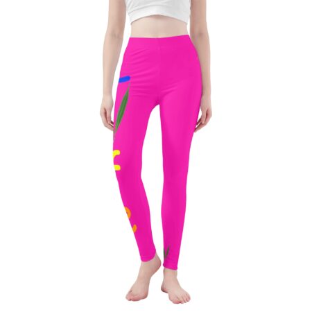 Lyfe Women's Soft Pink/Rainbow Legging Yoga Pants