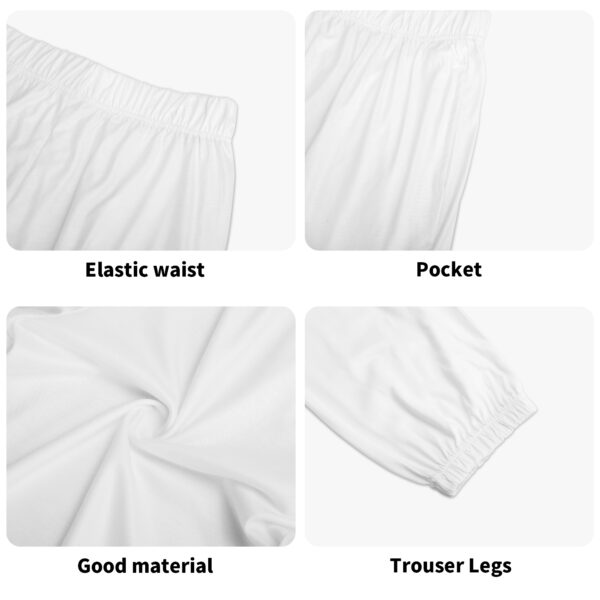 Lyfe Unisex White Long Sport Pants/Sweatpants - Image 4